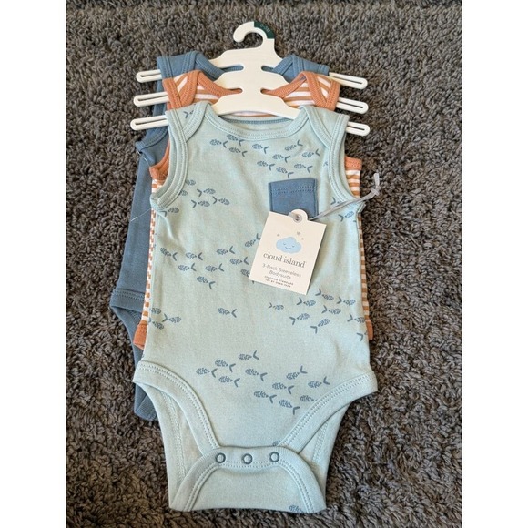 cloud island Other - Boys Cloud Island 3 pack Baby/Infant Bodysuit Set, New! 0-3M
